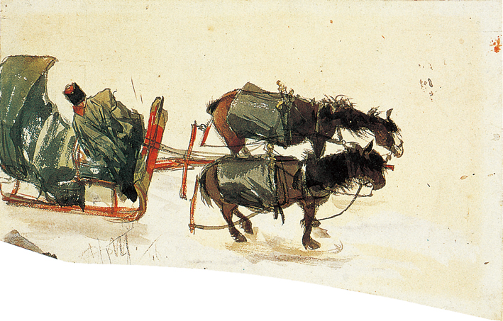  Adolpyh Von Menzel —— 马拉雪橇